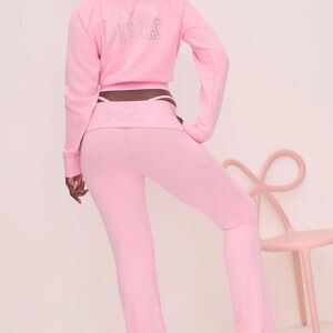 New LoveShackFancy x PINK  Cotton Foldover Flare Leggings W size Large